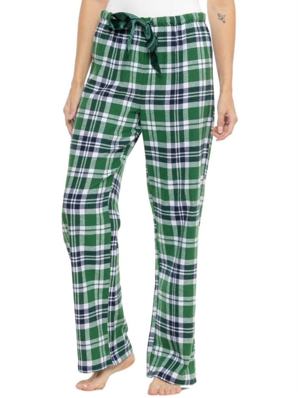 KayAnna Green Flannel Pajama Pants, Cozy 100% Cotton